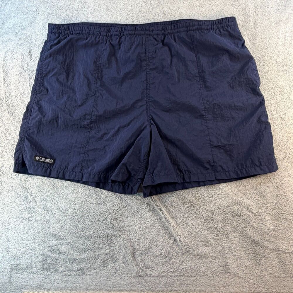 Columbia Swim Trunks Mens XL Navy Mesh Lined Nylon Shorts